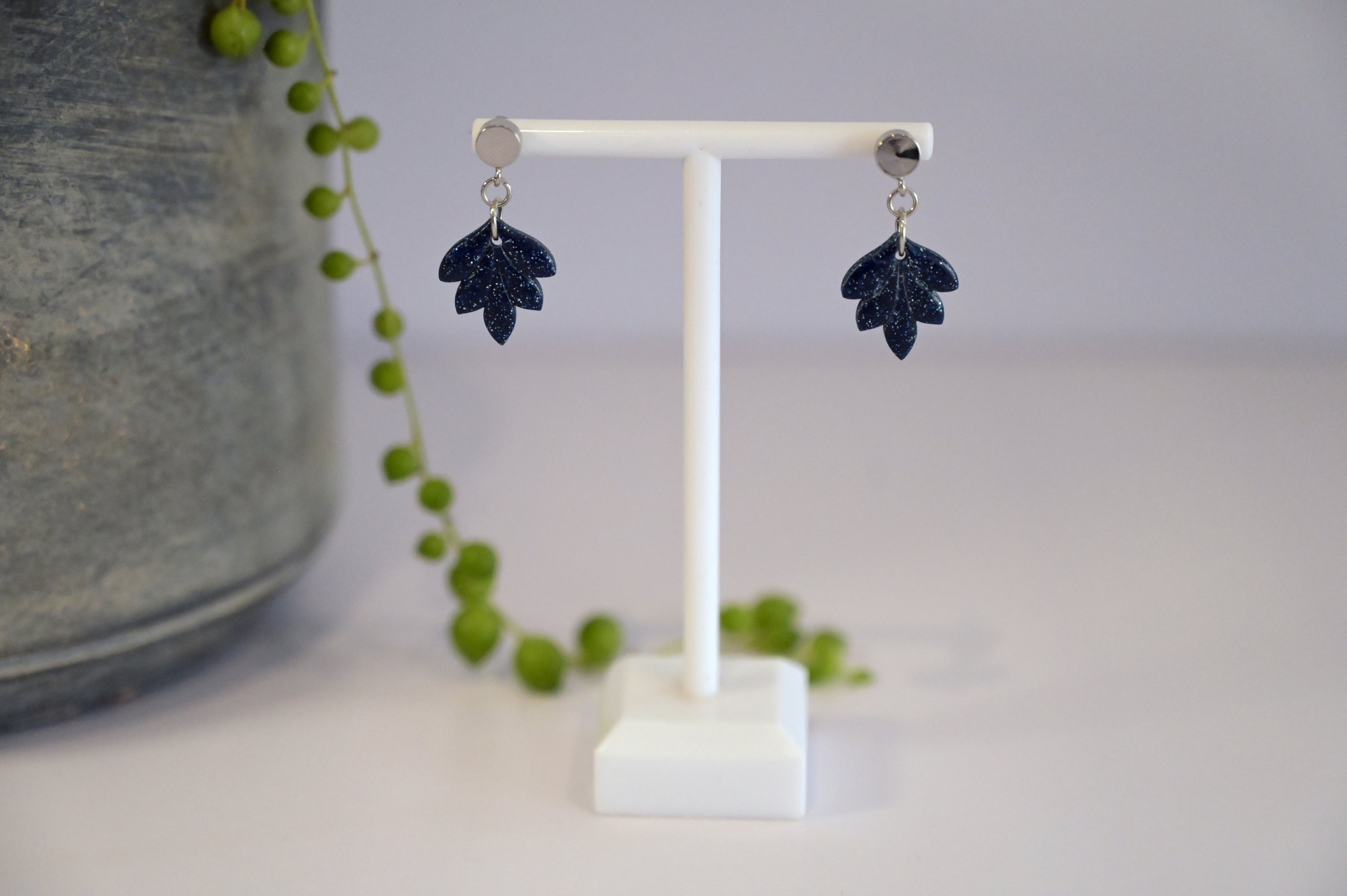 Midnight Blue Sparkle Dangles