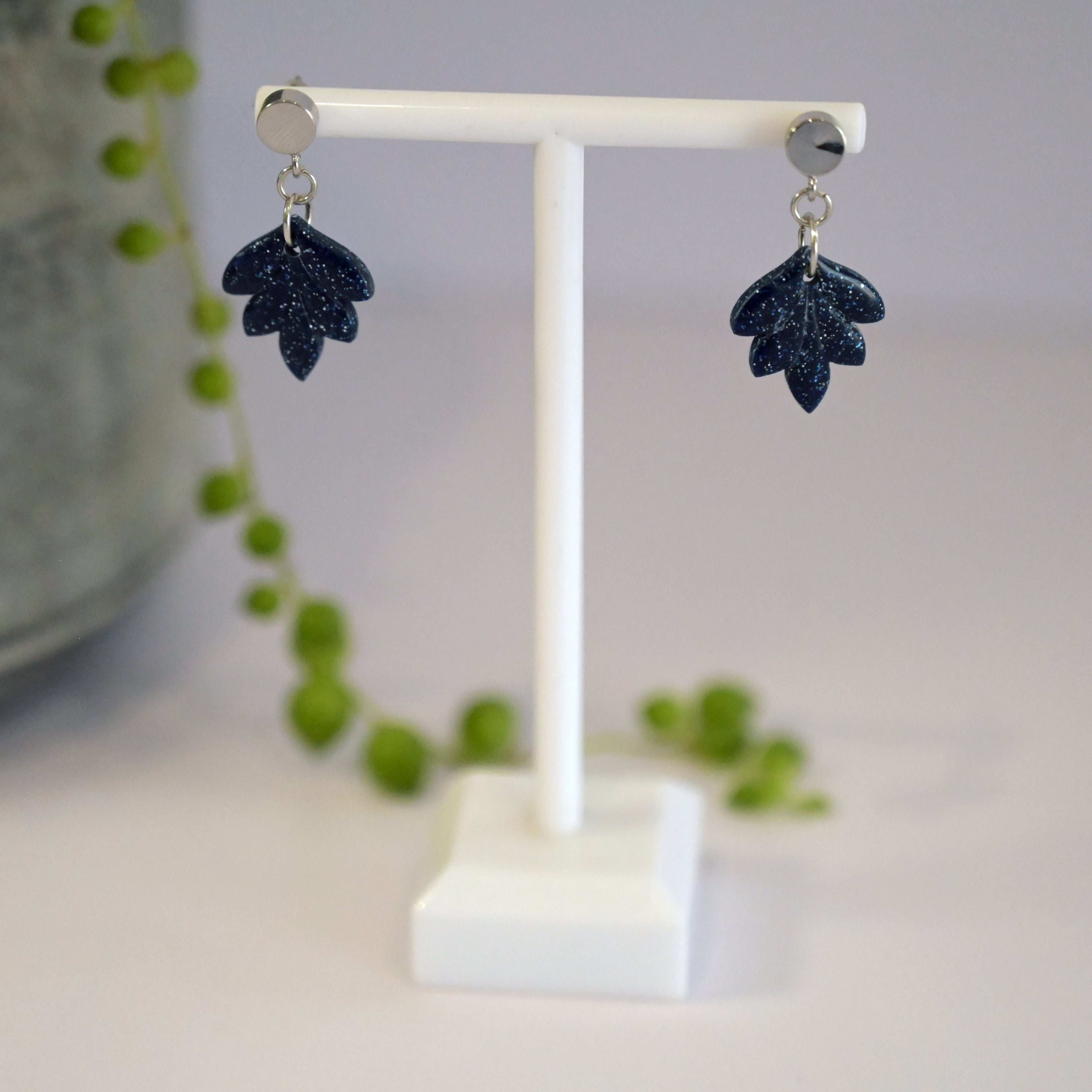 Midnight Blue Sparkle Dangles