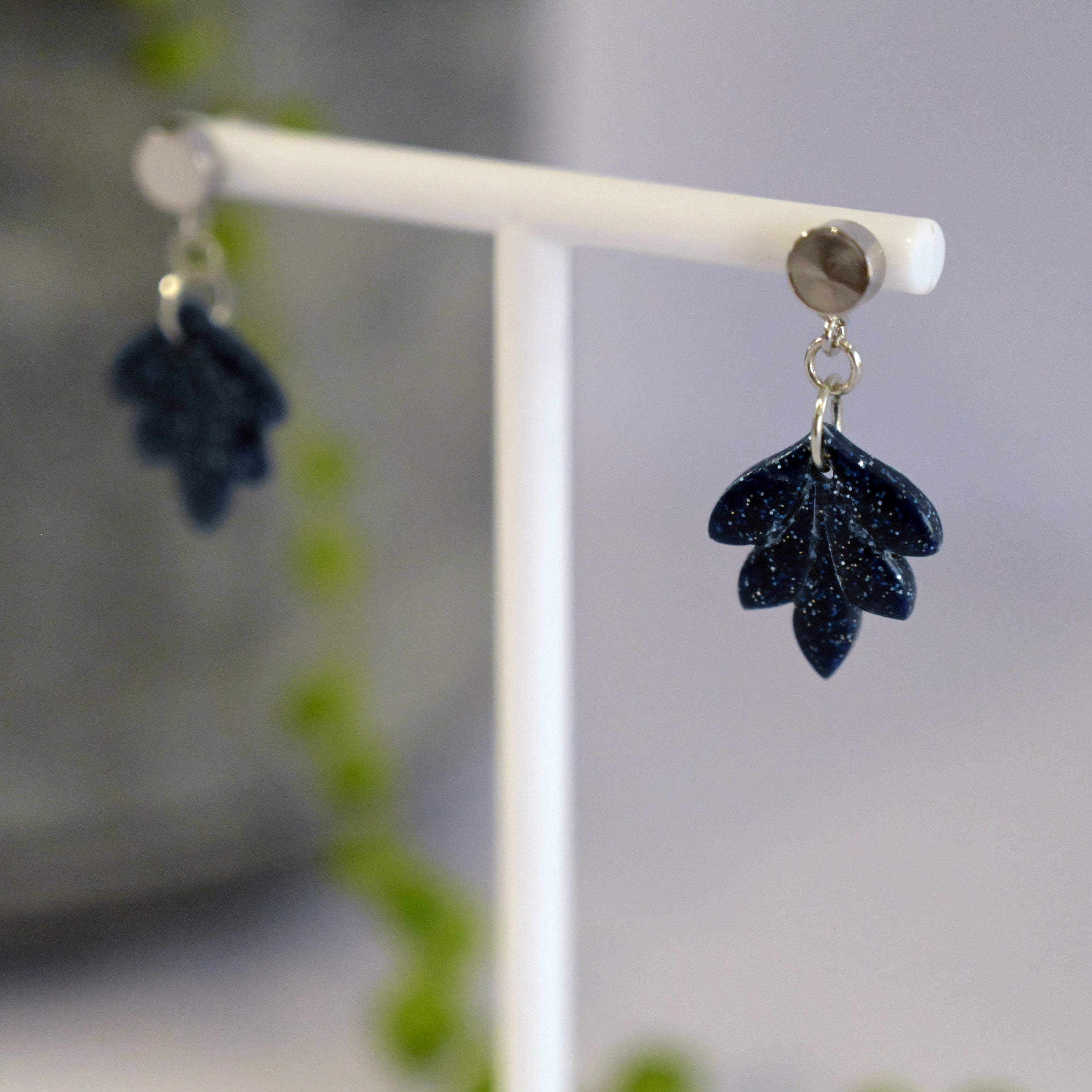 Midnight Blue Sparkle Dangles