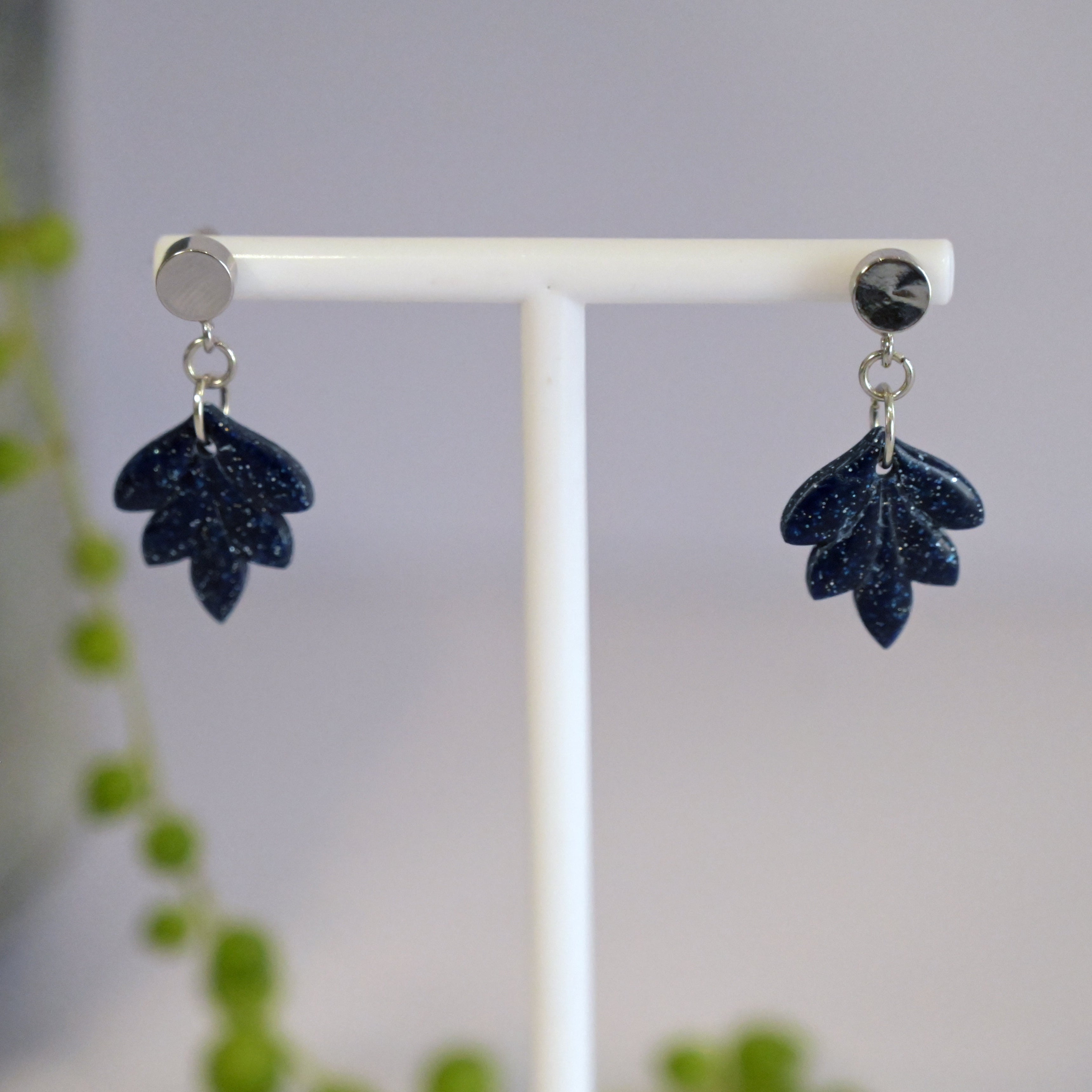 Midnight Blue Sparkle Dangles