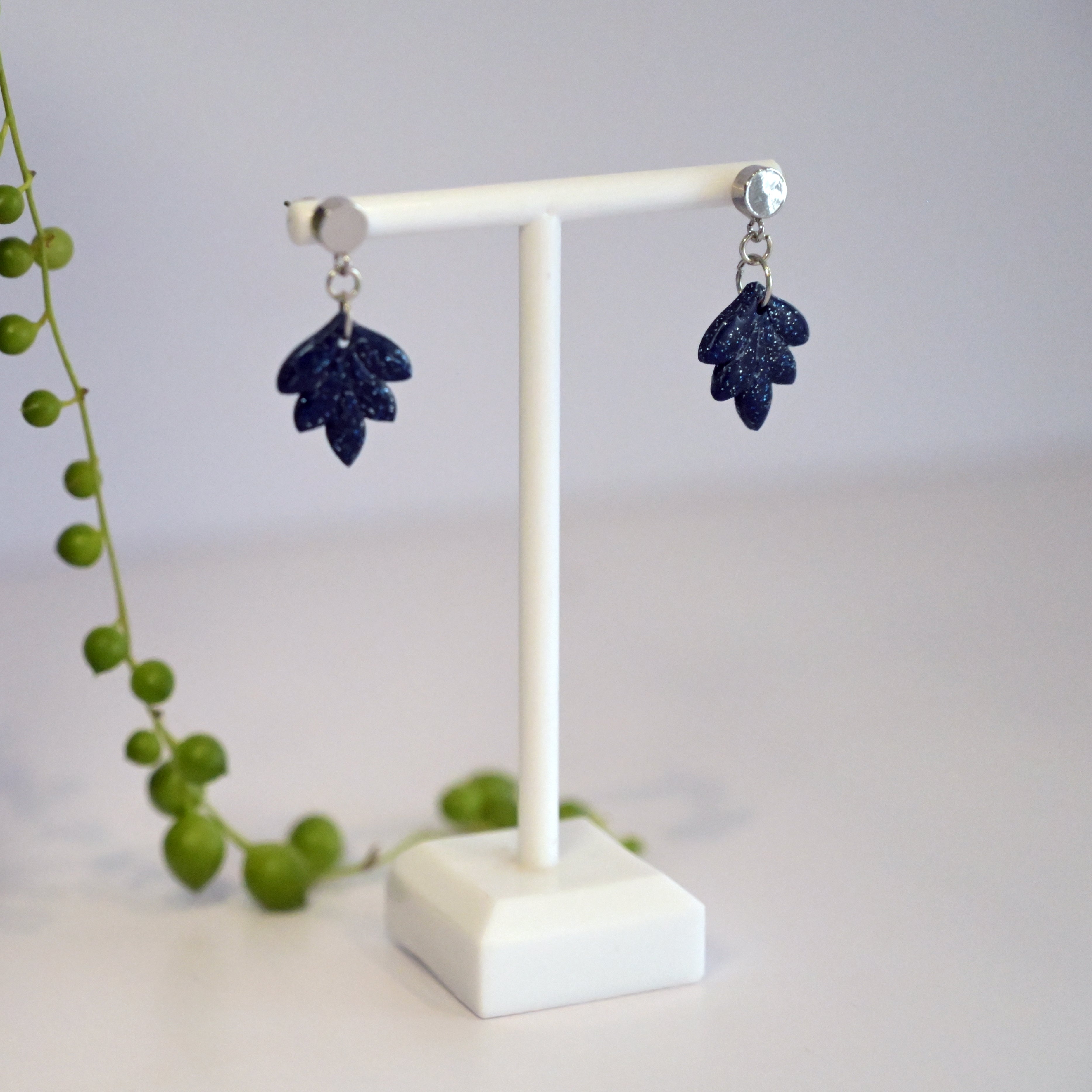 Midnight Blue Sparkle Dangles