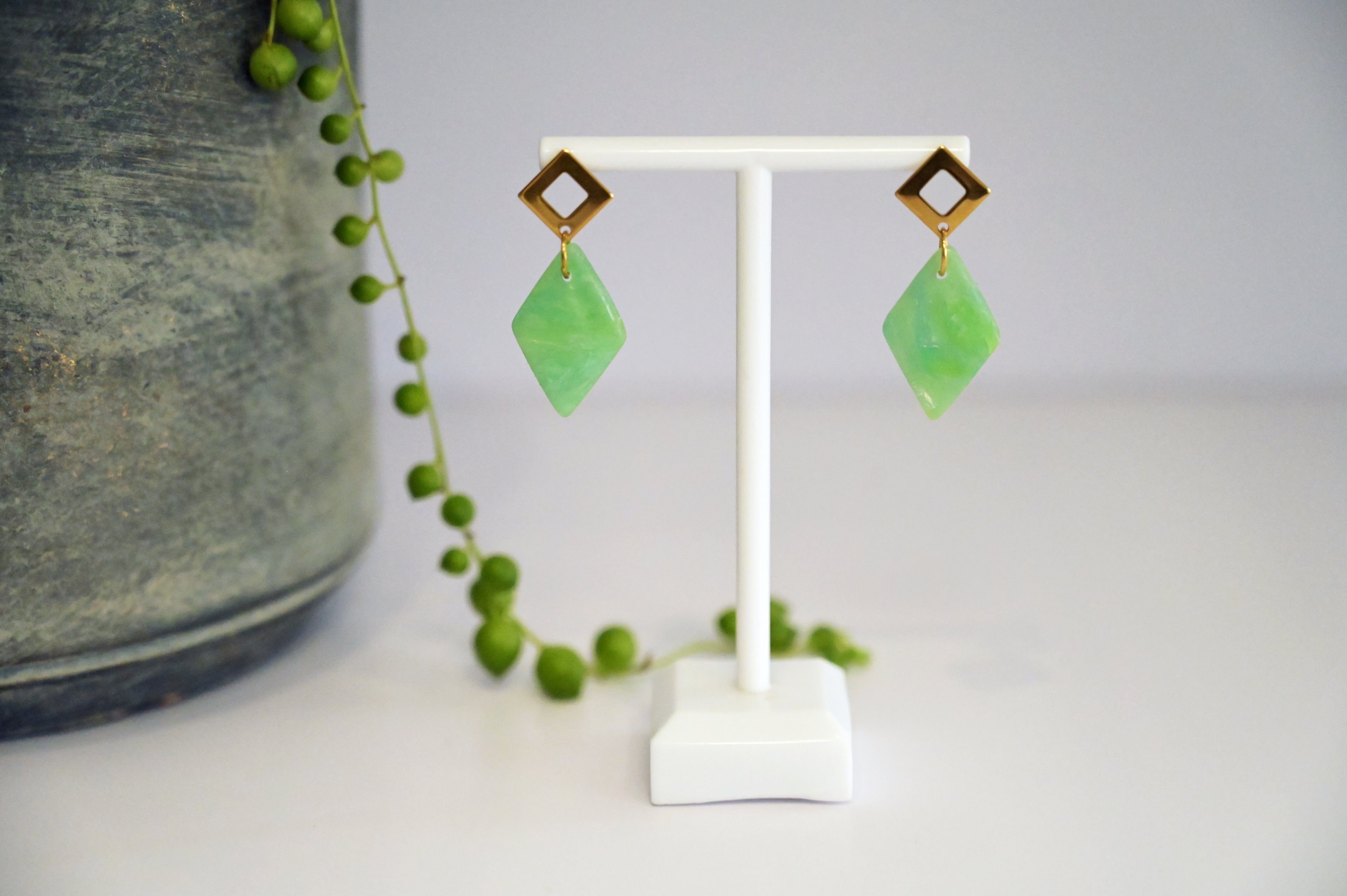 Seagreen Marble Diamonds