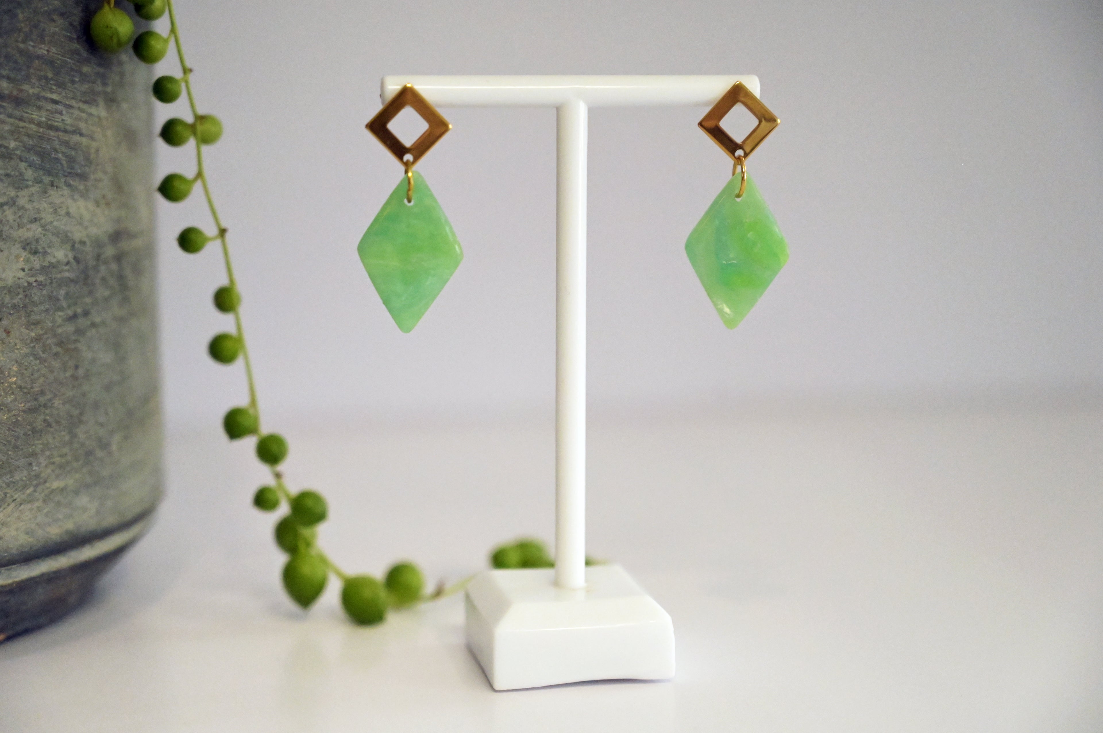 Seagreen Marble Diamonds