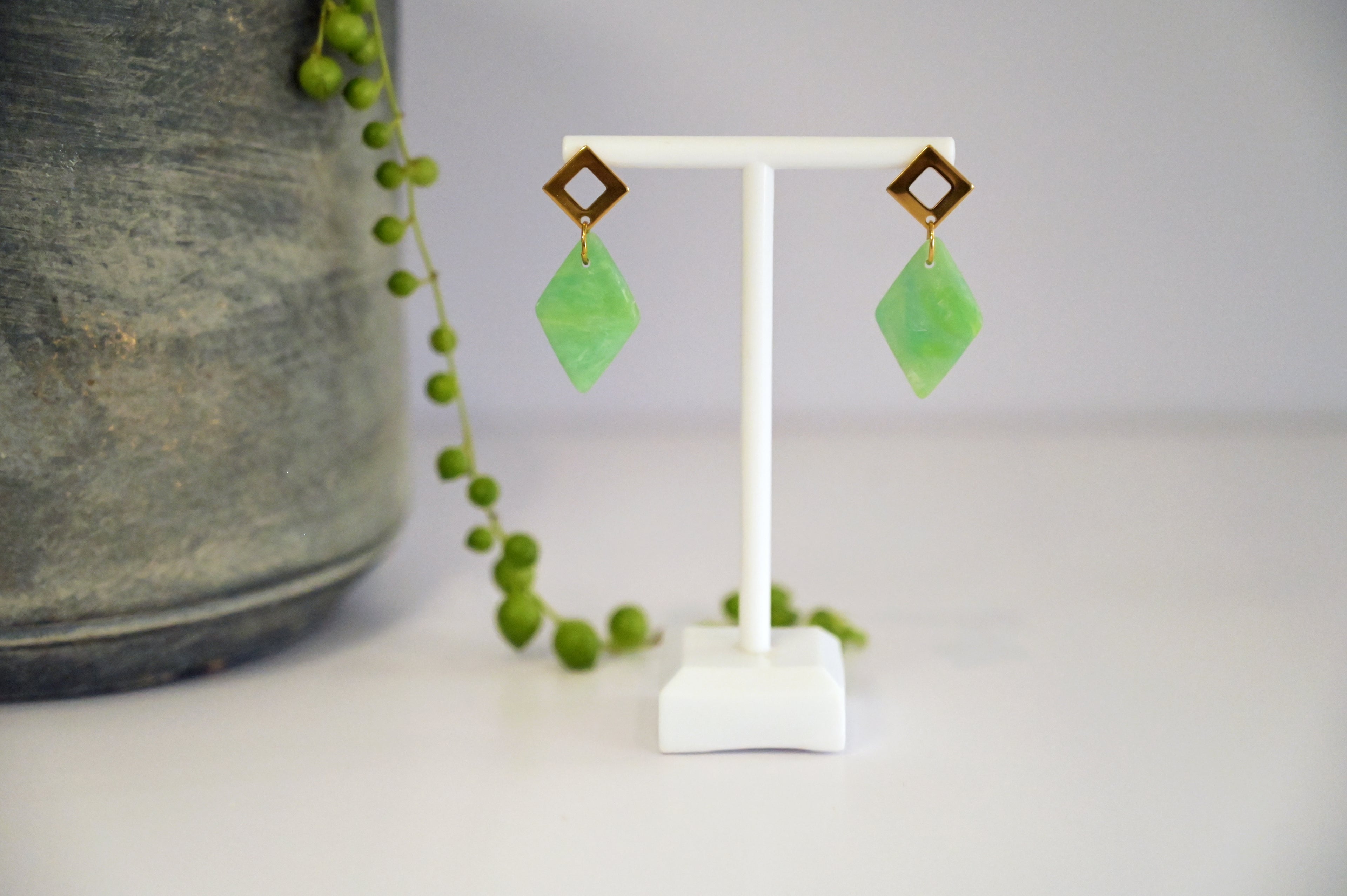 Seagreen Marble Diamonds