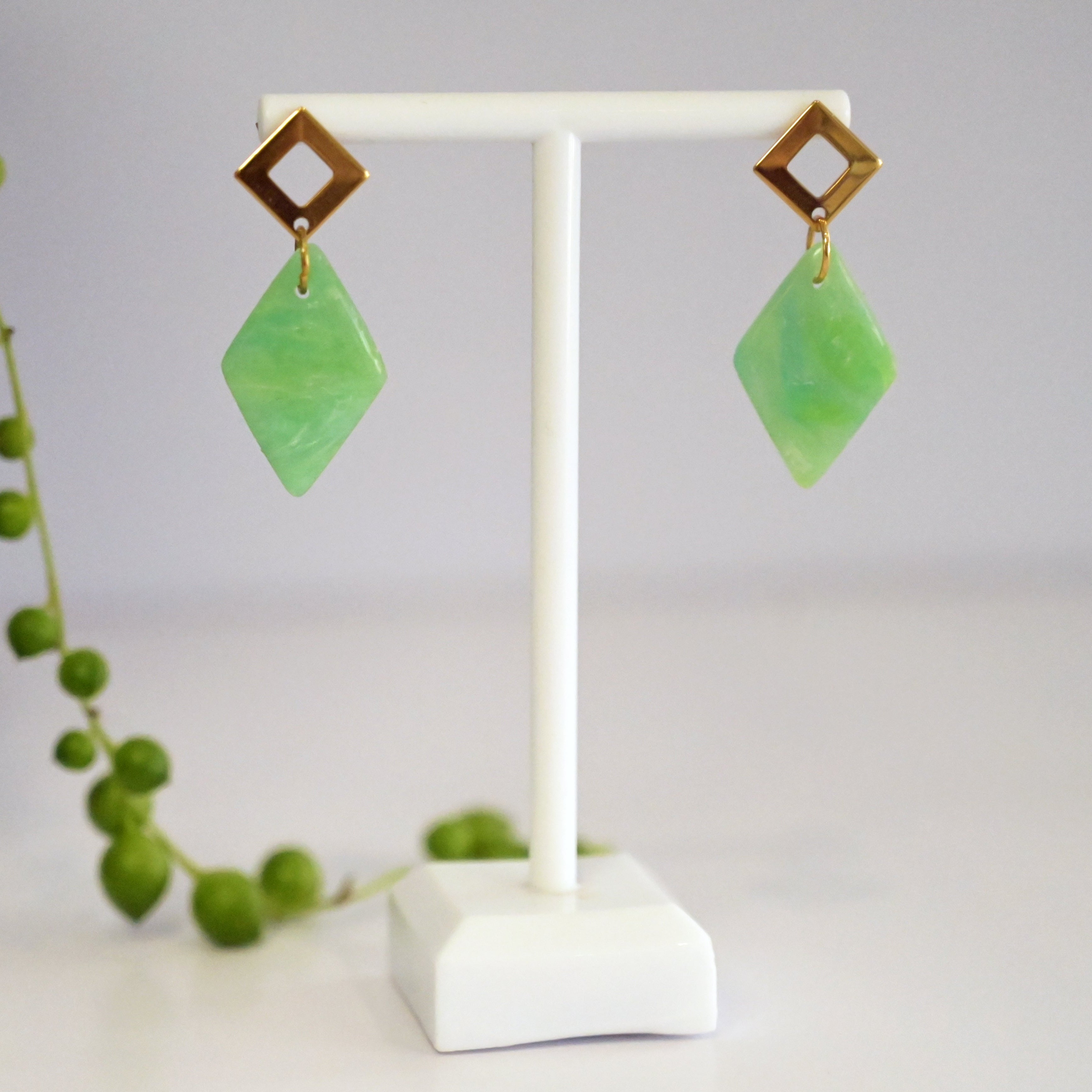 Seagreen Marble Diamonds