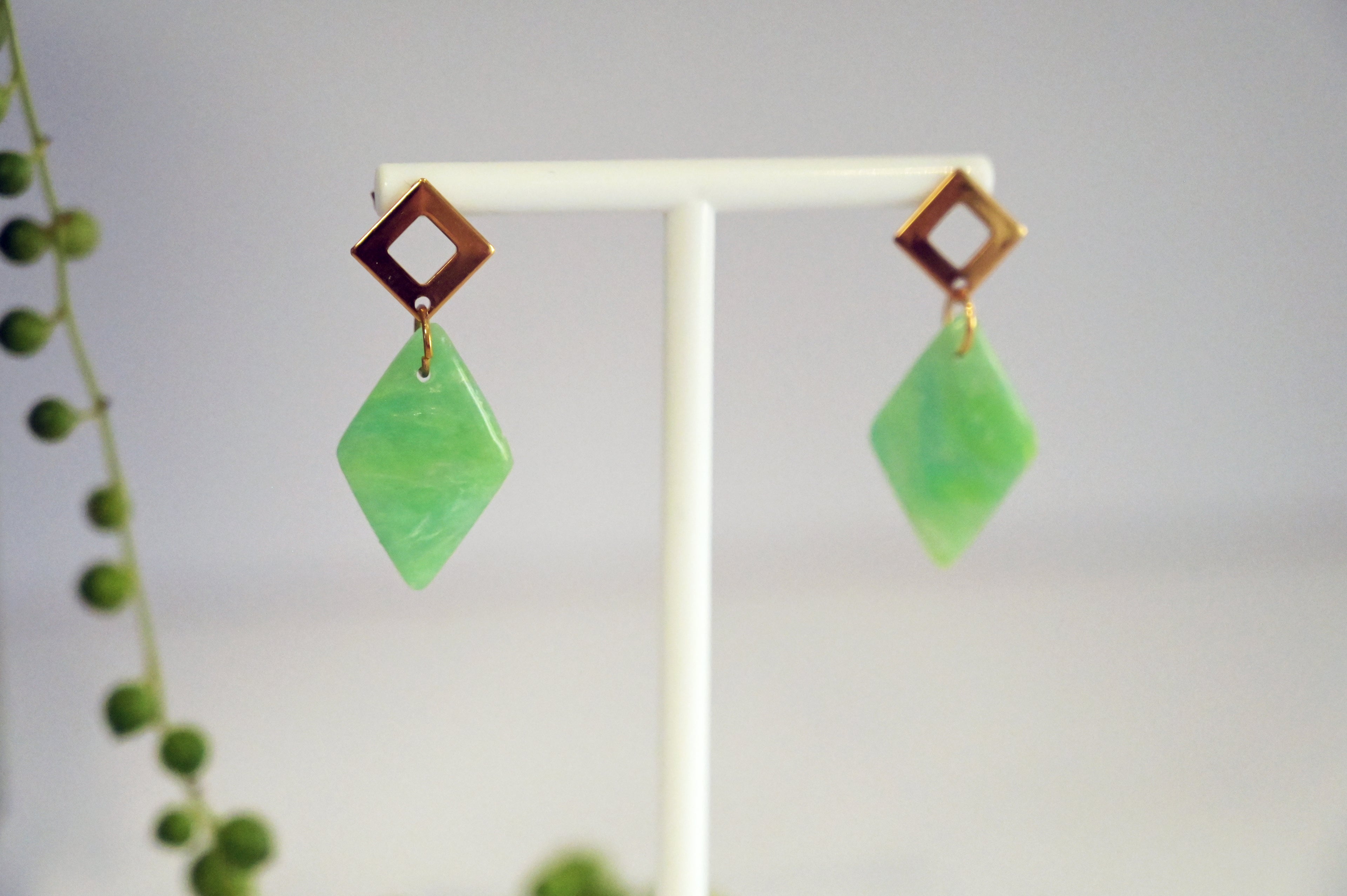 Seagreen Marble Diamonds