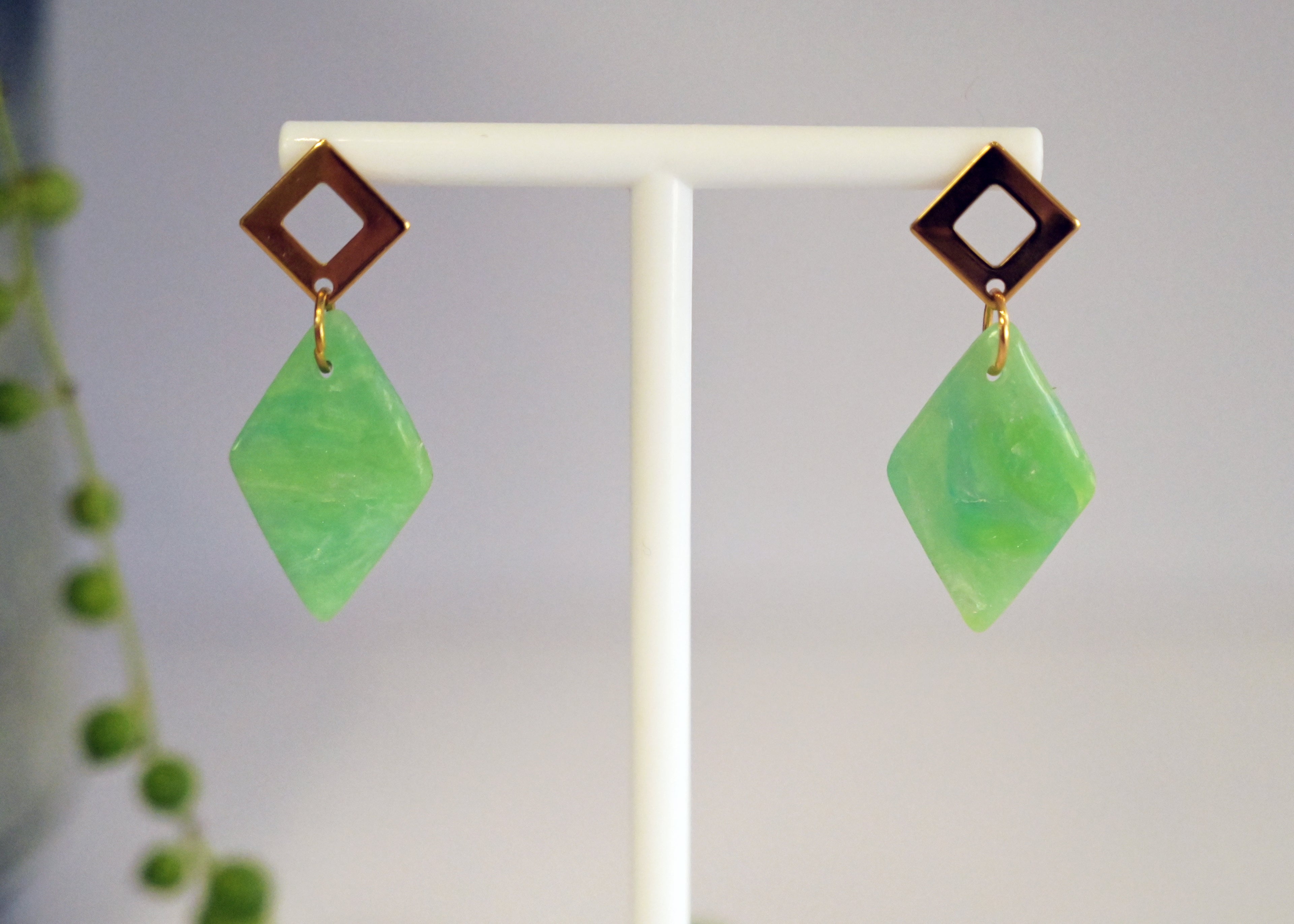 Seagreen Marble Diamonds