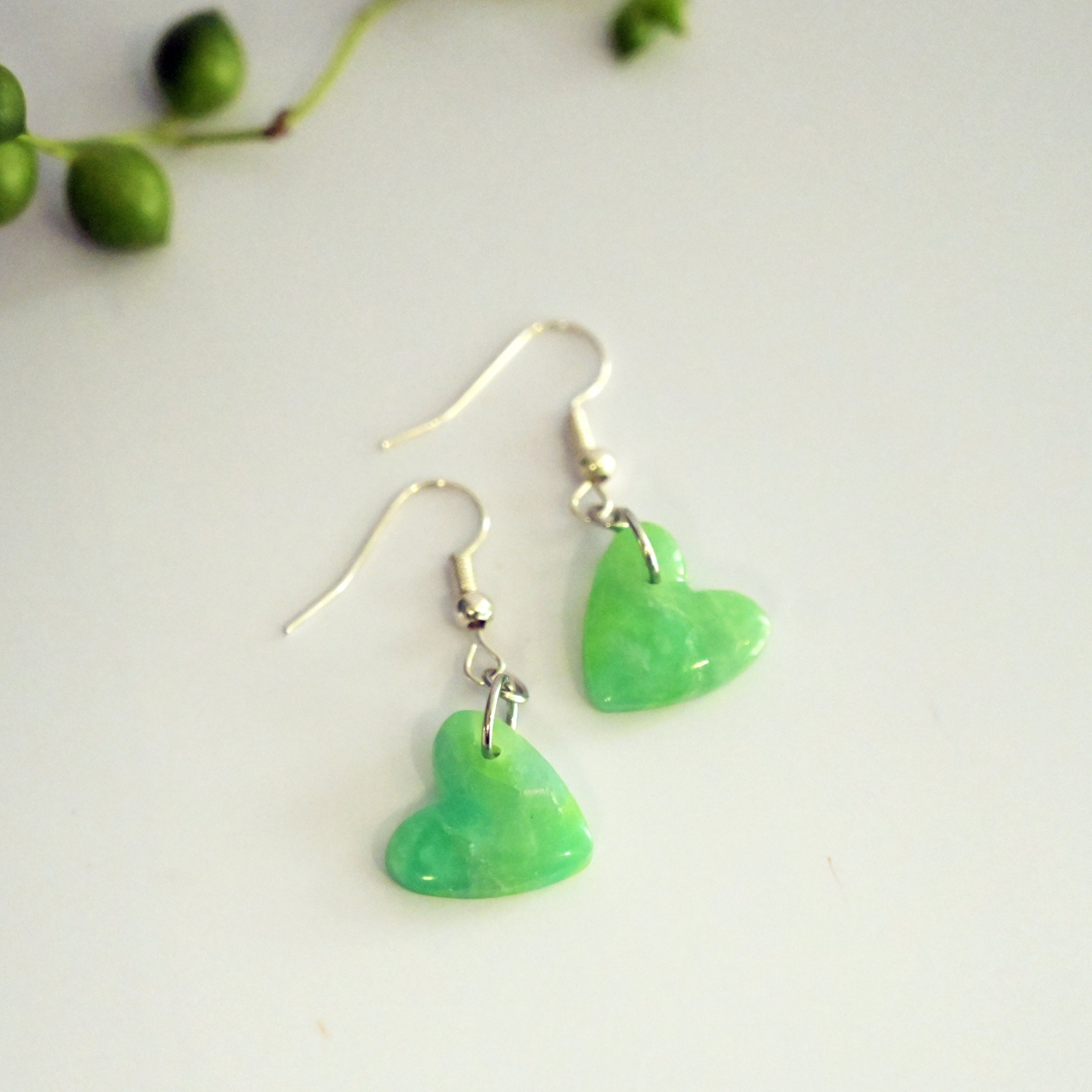 Seagreen Marble Hearts