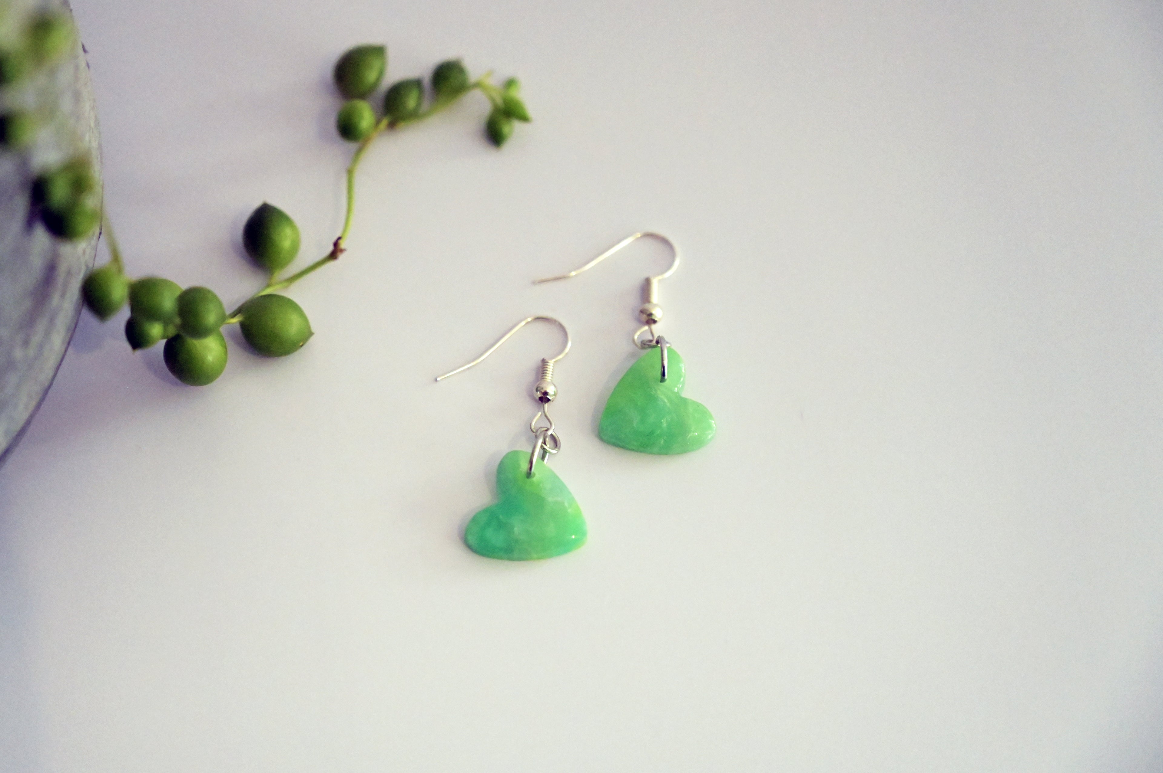 Seagreen Marble Hearts