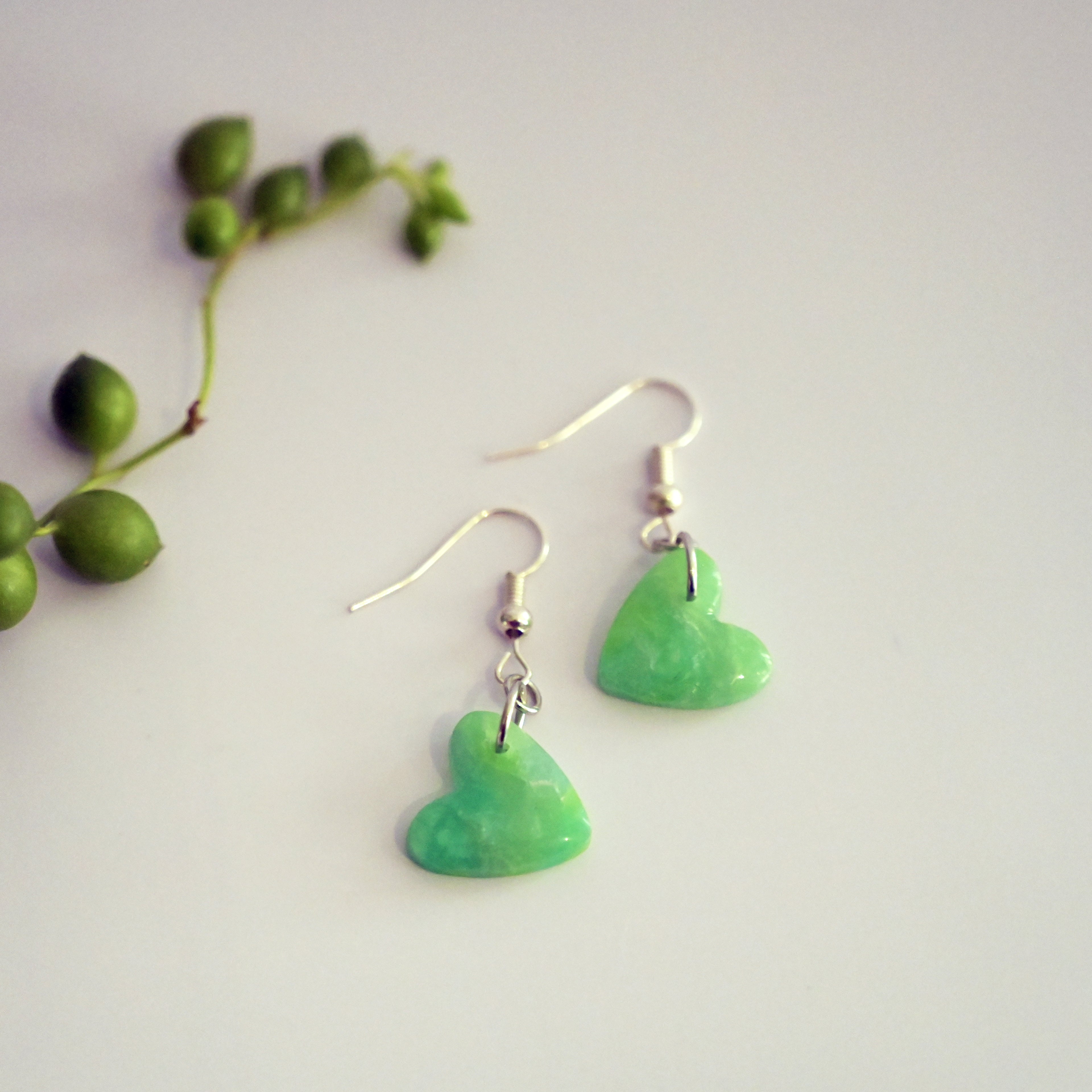 Seagreen Marble Hearts