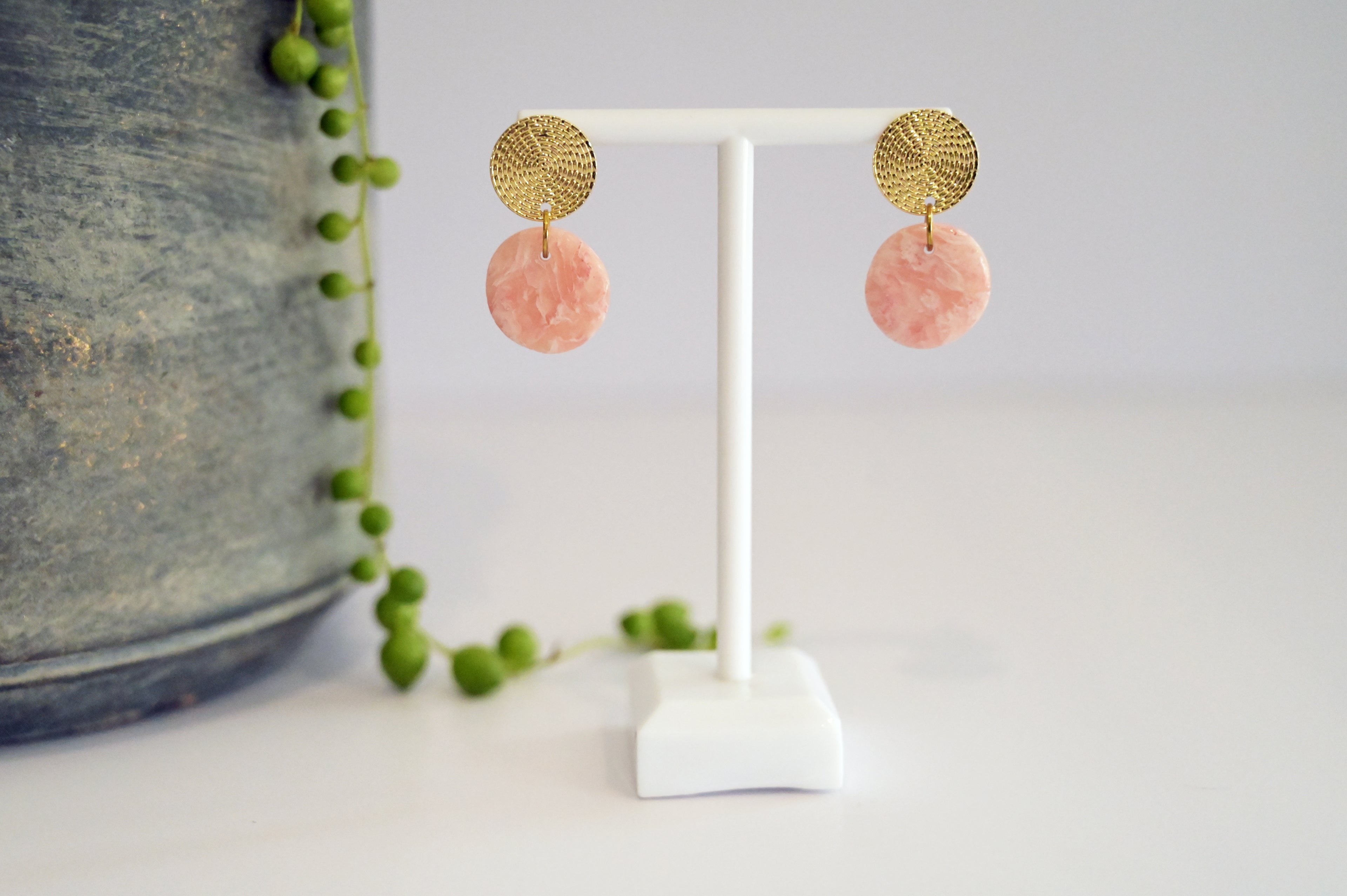 Rose Quartz Dangles