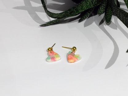 Gingham Heart Dangles