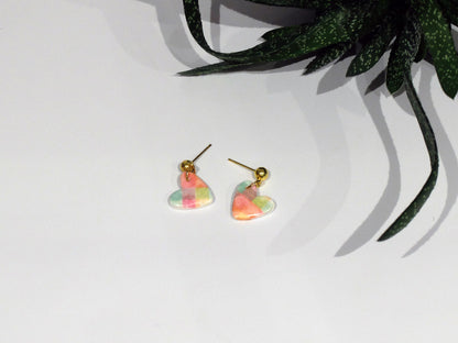 Gingham Heart Dangles