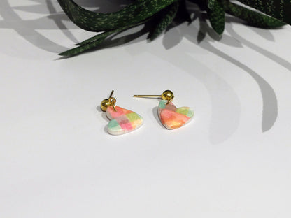 Gingham Heart Dangles