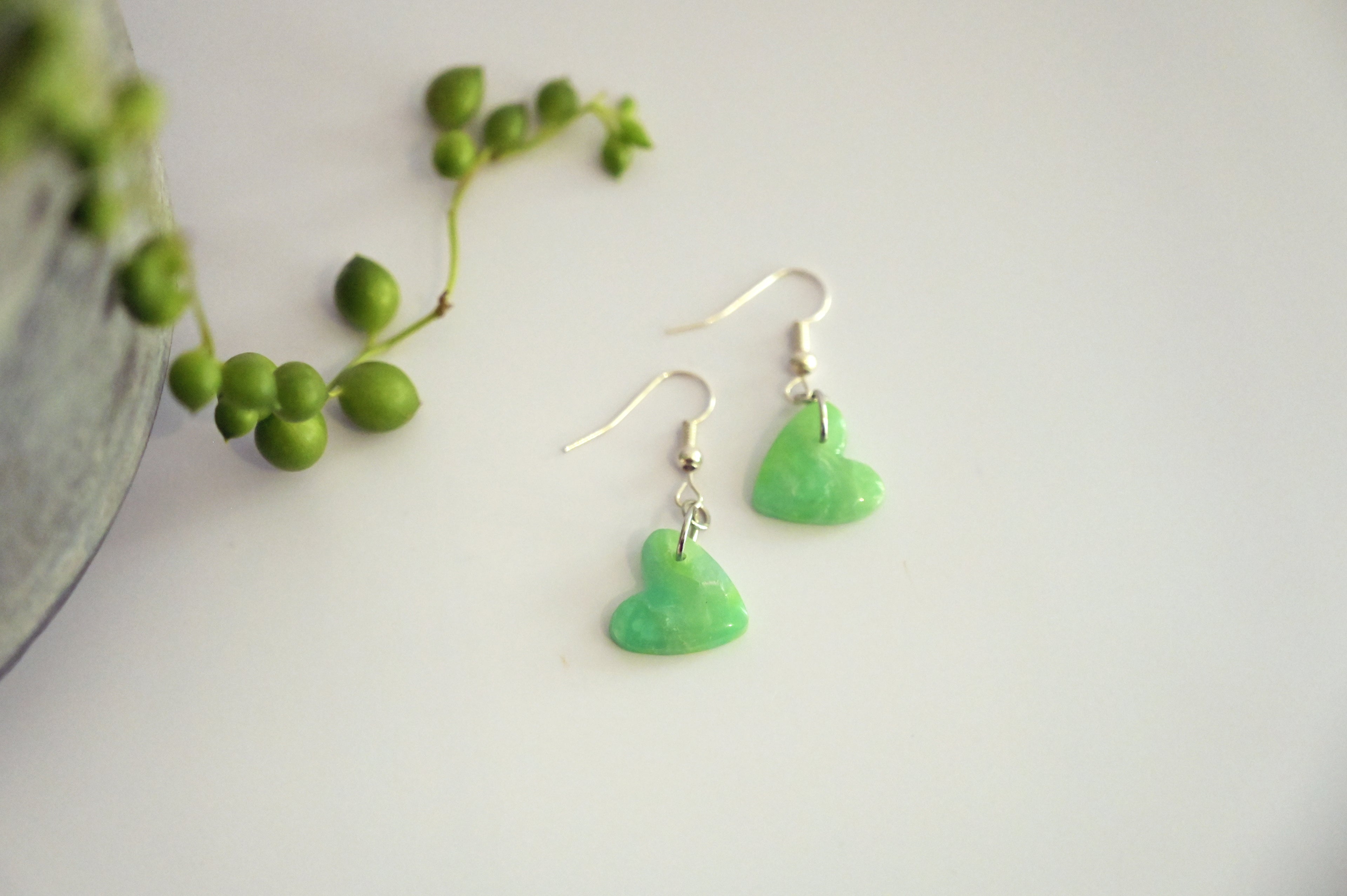 Seagreen Marble Hearts