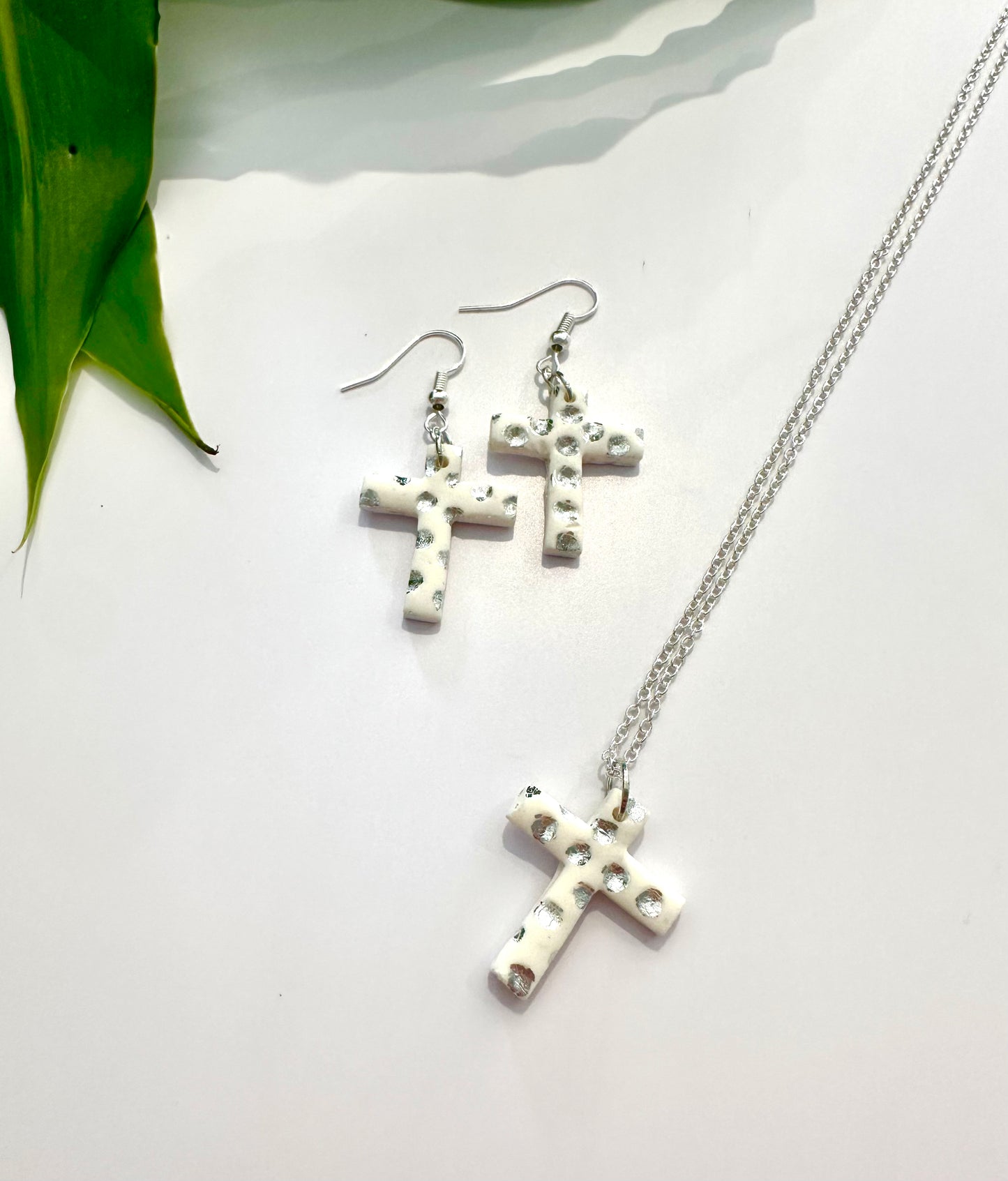 Metallic Cross Earrings