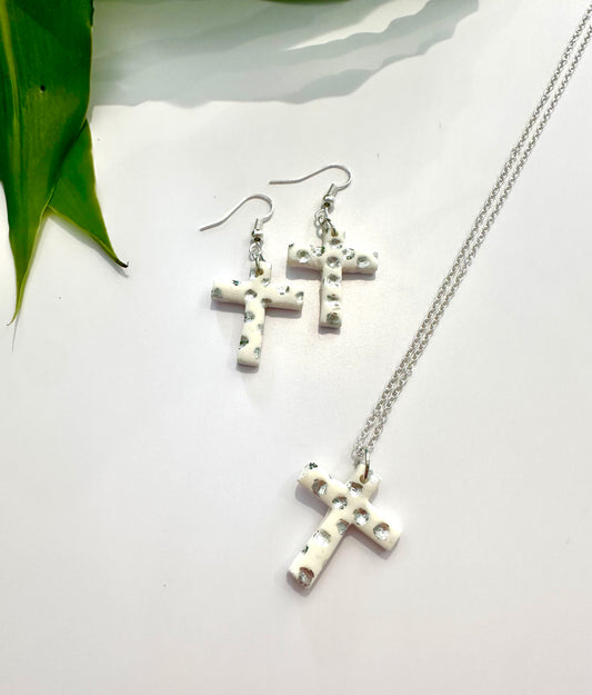 Metallic Cross Necklace