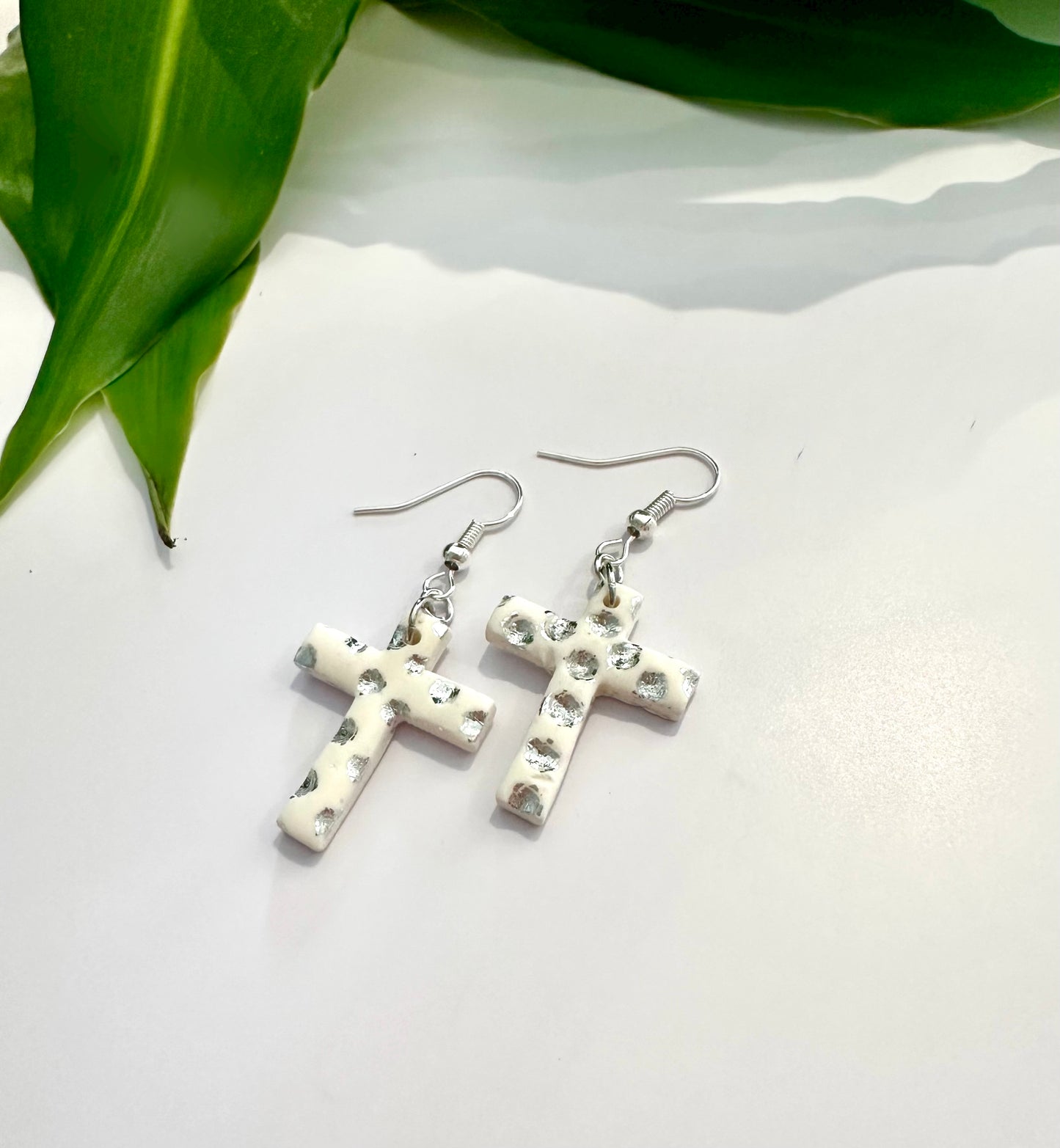 Metallic Cross Earrings