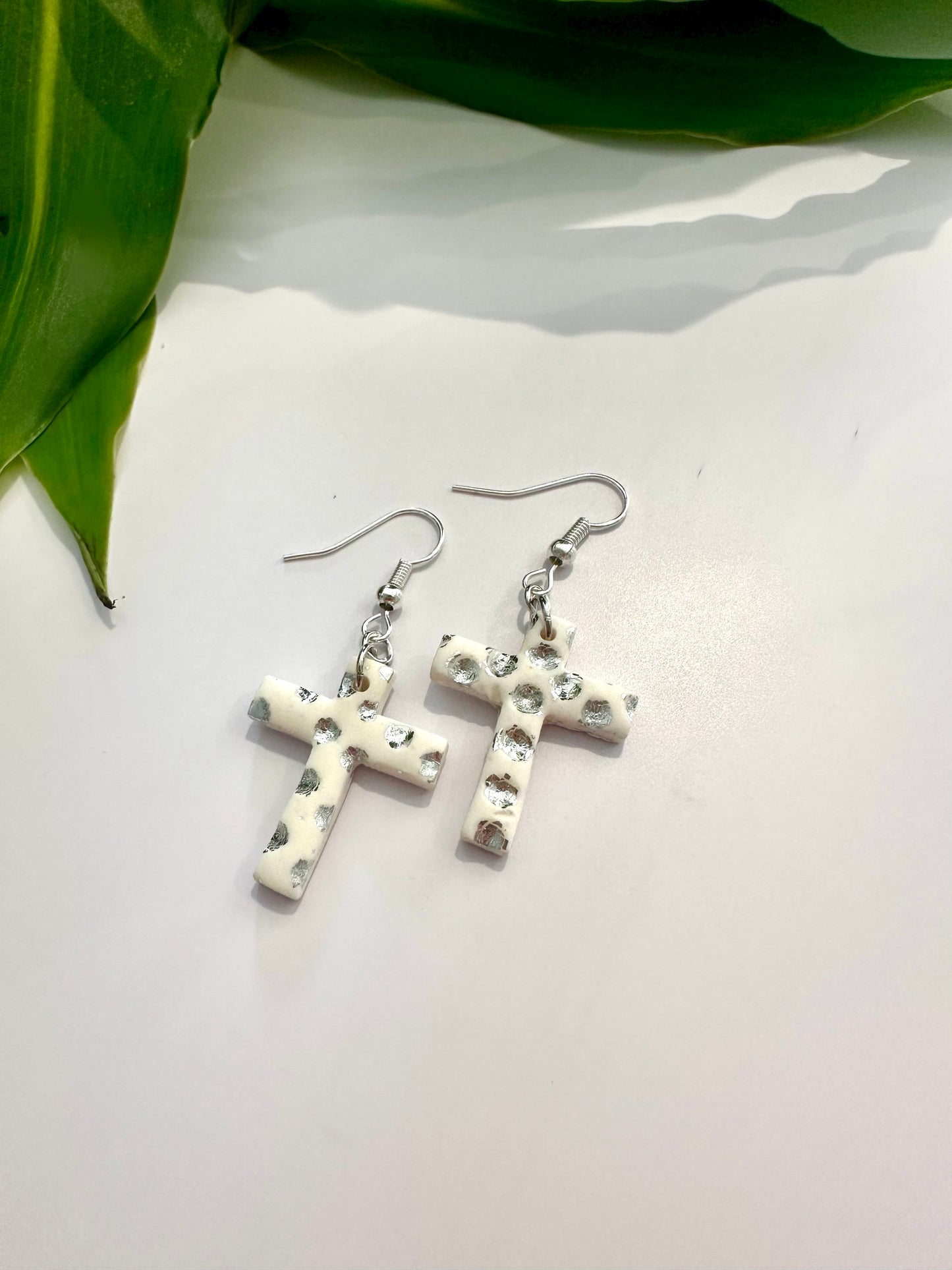 Metallic Cross Earrings