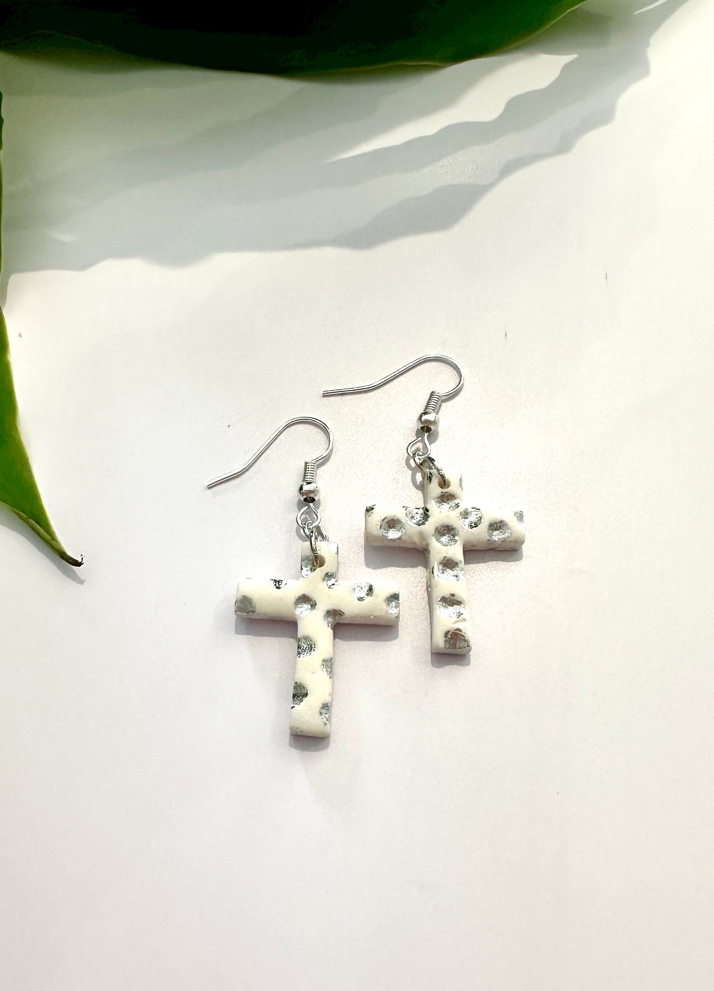 Metallic Cross Earrings