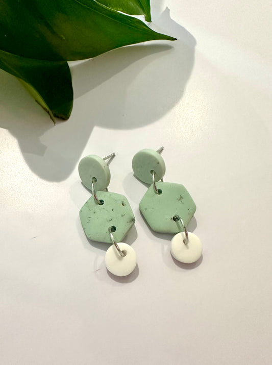 Seafoam and Sage Dangles