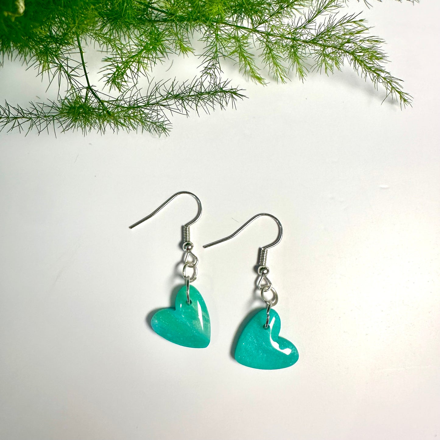 Turquoise Marble Hearts