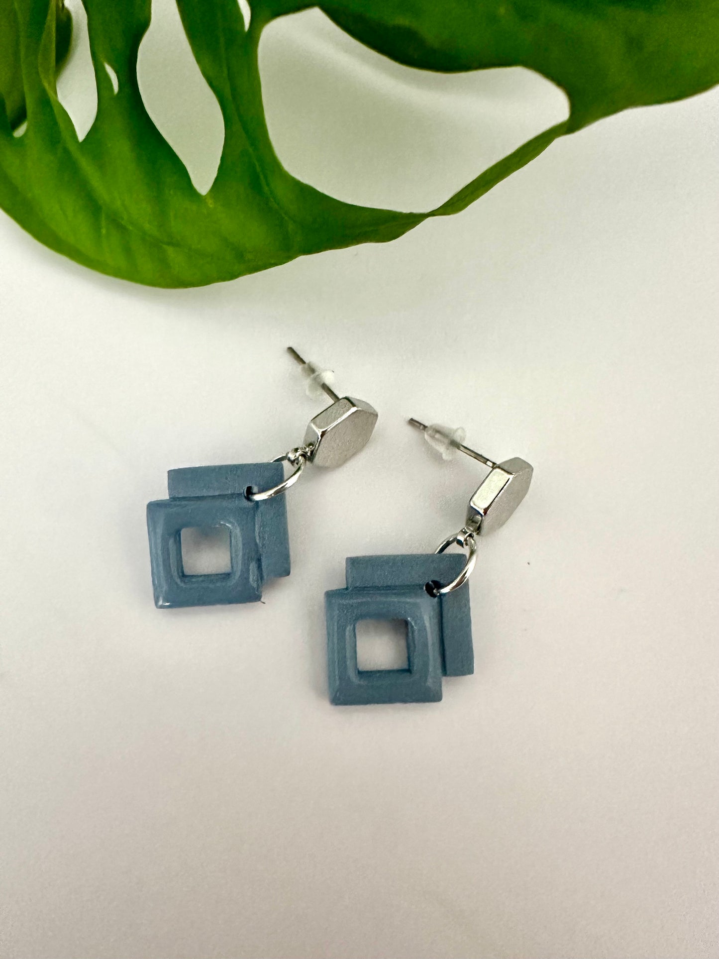 Blue Art Deco Dangles