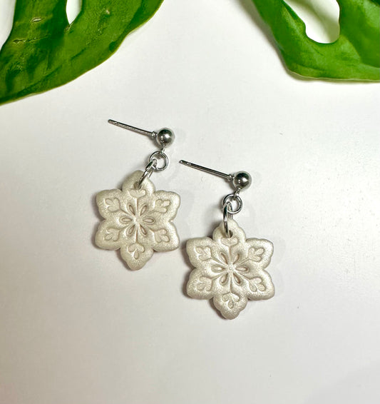 Glitter Snowflake Dangles