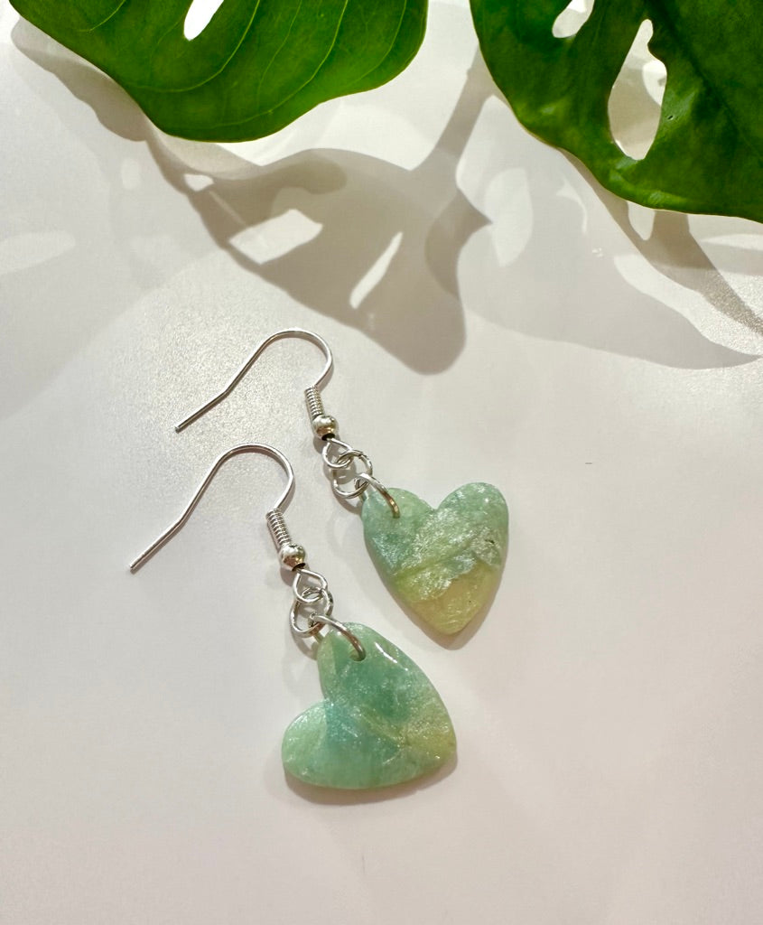 Seagreen Marble Hearts